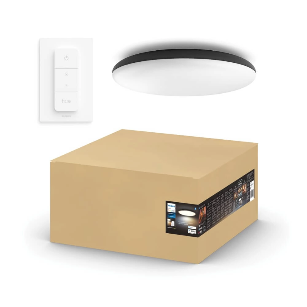 Ceiling light Hue Cher - White Ambiance Ø 47.5cm black Philips 8719514341173