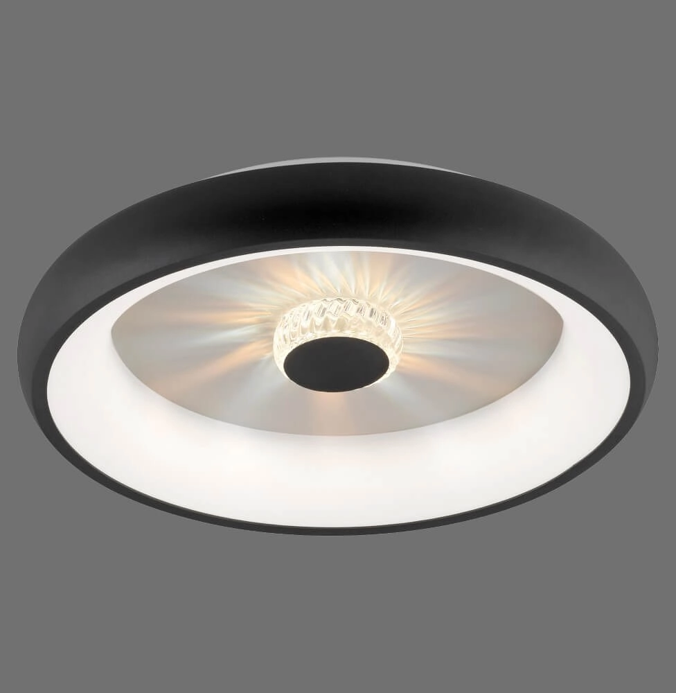 Round ceiling lamp Vertigo black Ø 46,5cm Just Light 4043689994723