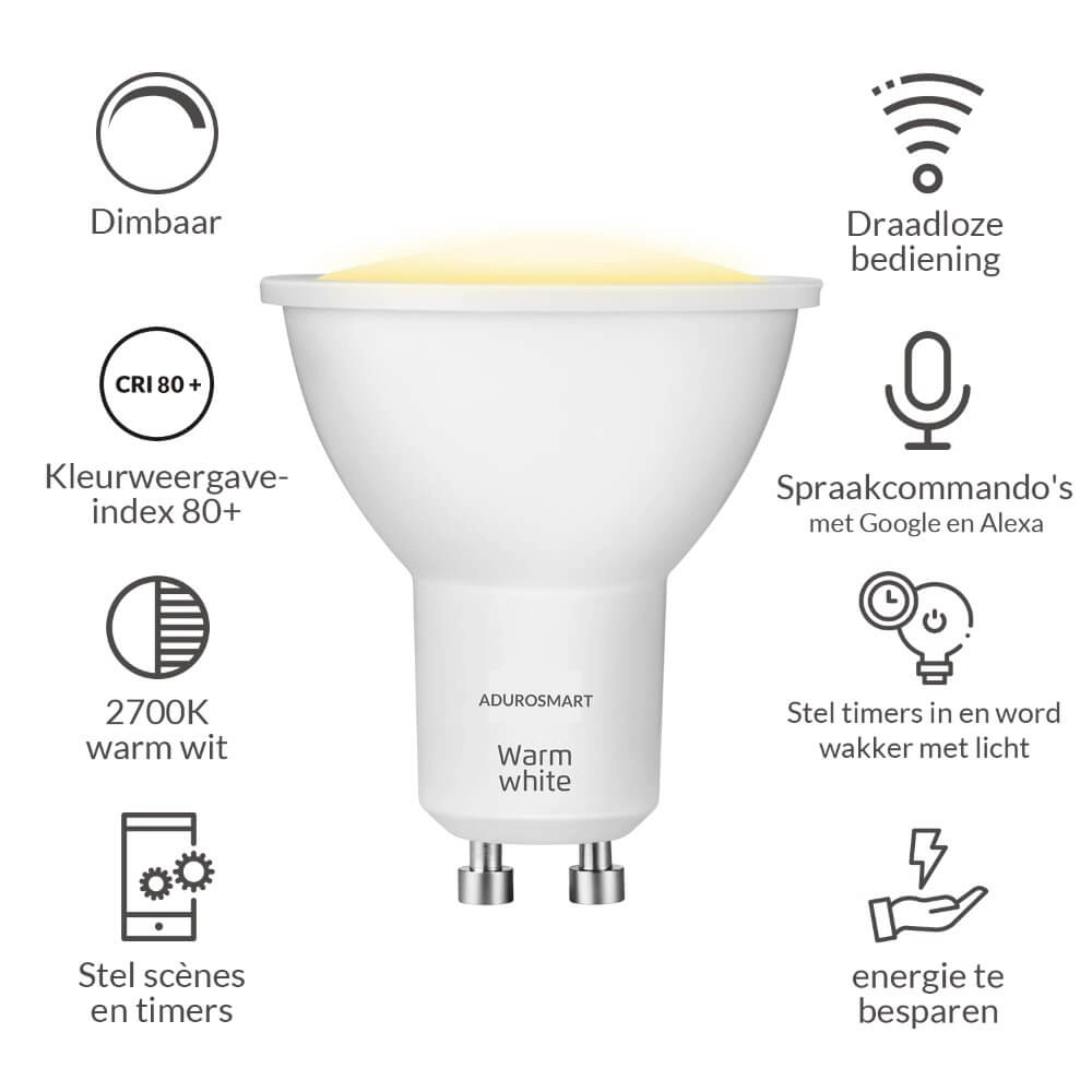 GU10 - 350 lumen - 2700K AduroSmart 852263008480