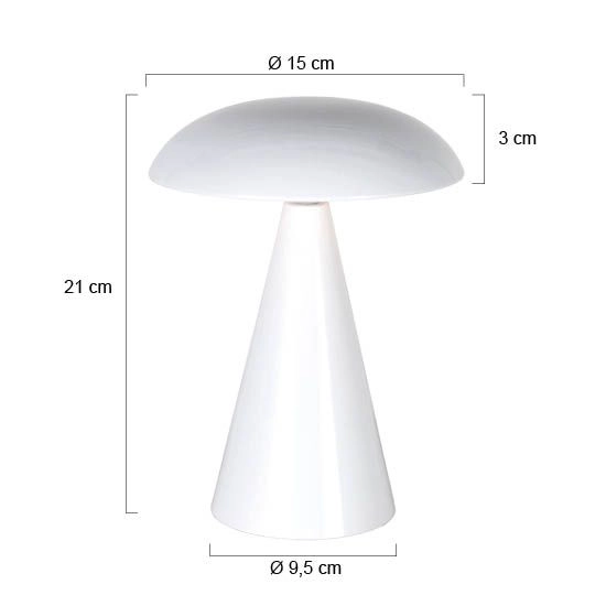 Rechargeable table lamp Mush white Steinhauer 8712746188790