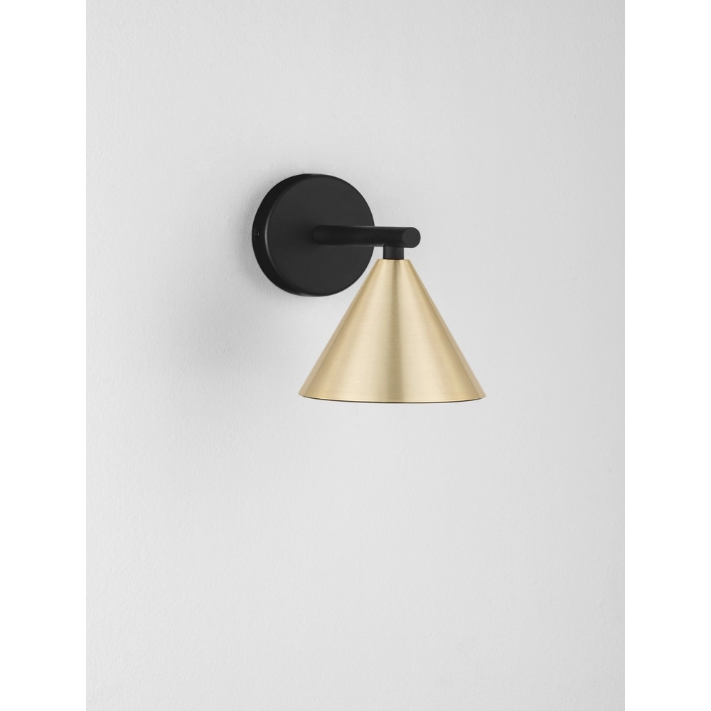 Wall lamp Conico Single black with gold Lyora 5212017475374