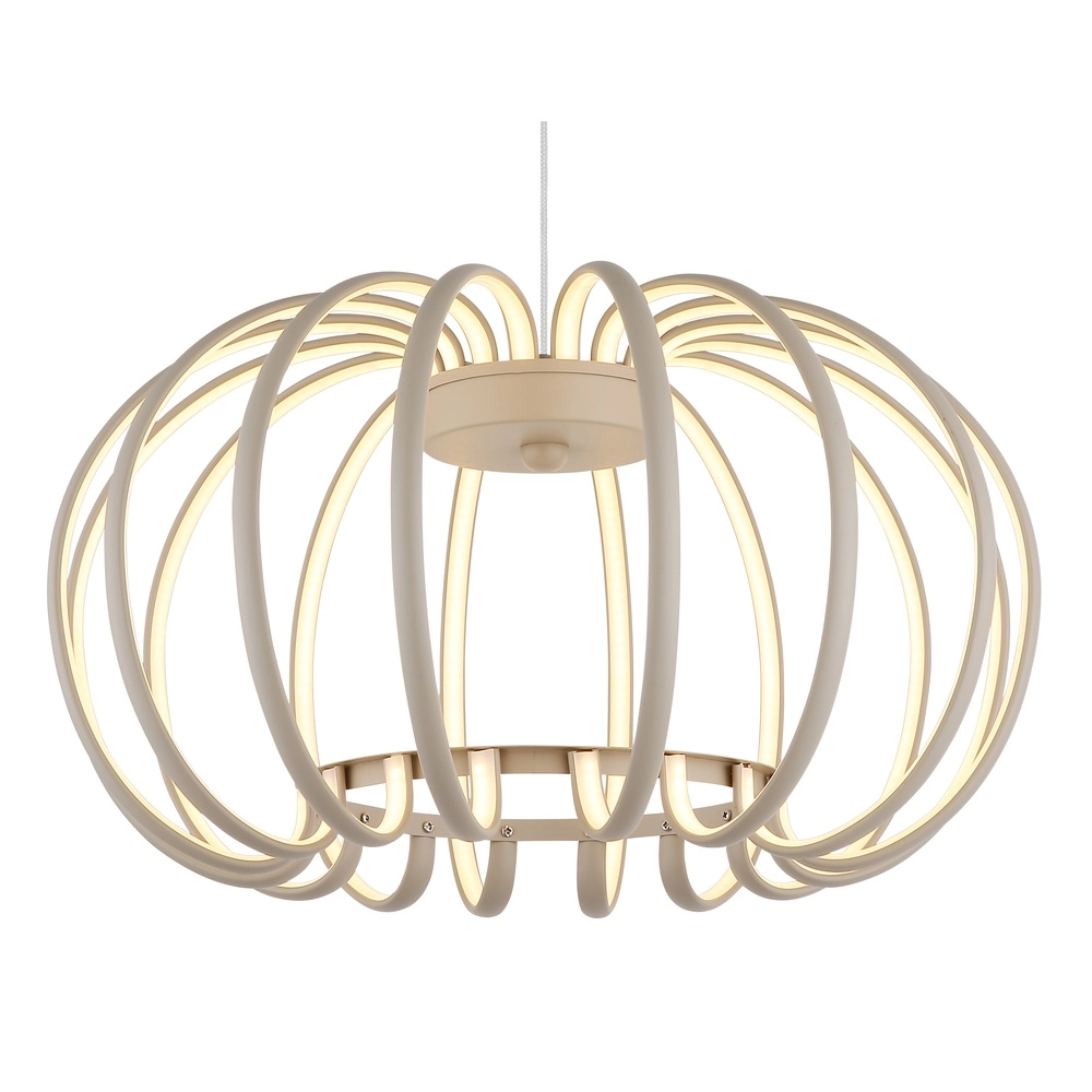 Pendant lamp Ribbon sand brown Globo 9007371578306