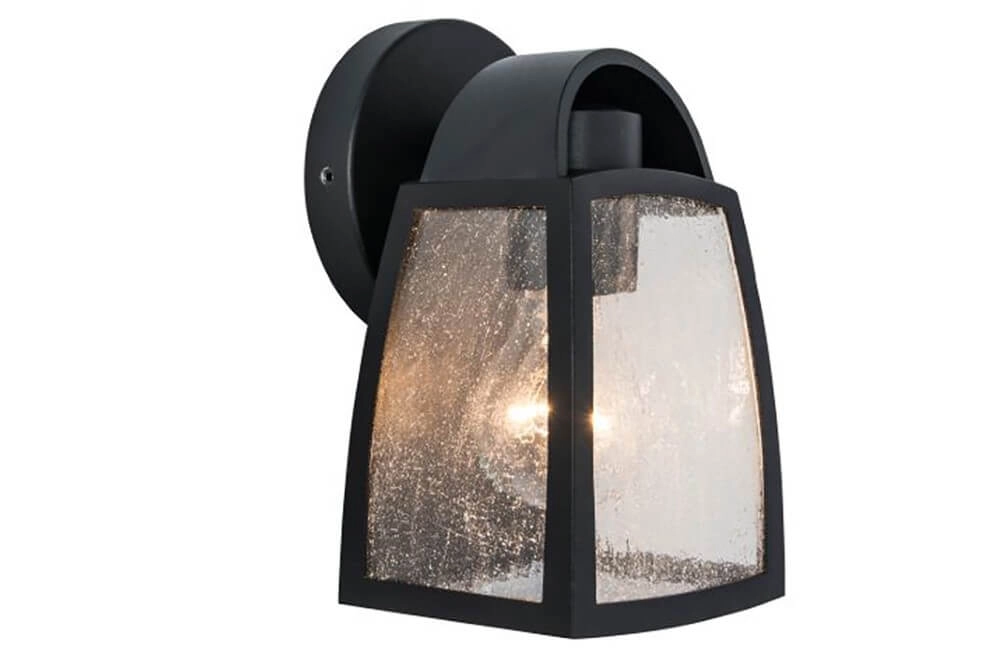Wall lamp Kelsey black with glass structure
