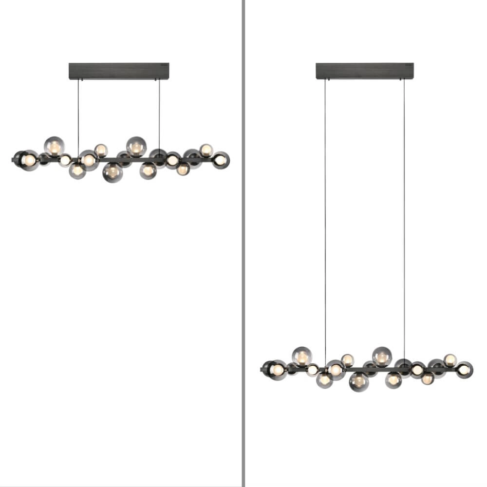 Unique hanging lamp Pure E-Popup 18-light gray Paul Neuhaus 4012248384411