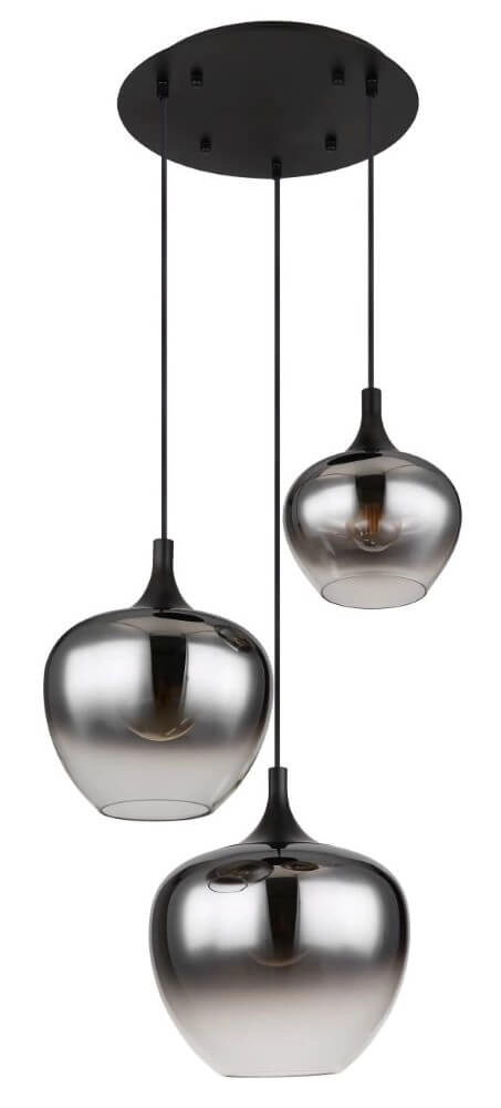 Pendant lamp 3-lights Maxy black Globo 9007371444397