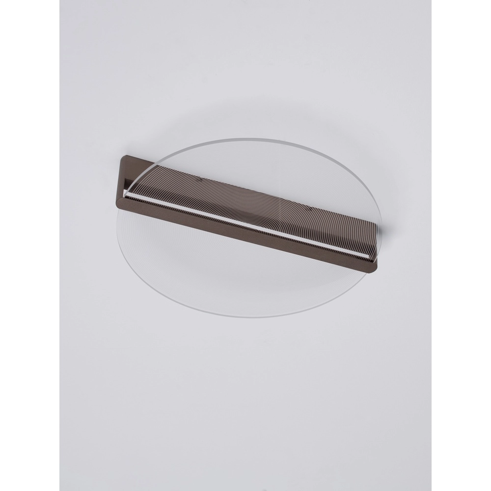 Sleek ceiling lamp Noah Ø 56cm coffee brown Lyora 5212017439383
