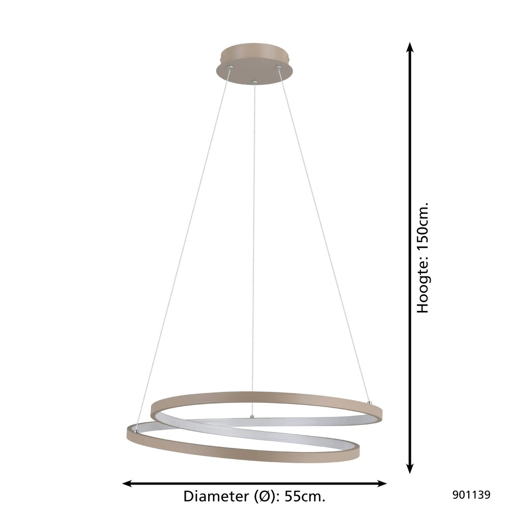 Ø 55cm led pendant light Ruotale sand Eglo 9008606303533