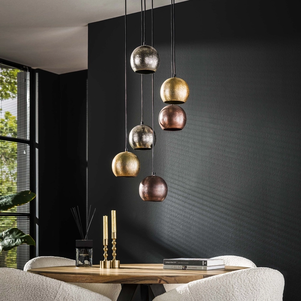 Industrial pendant lamp Bol 6x E27 Lyora 8716803511279
