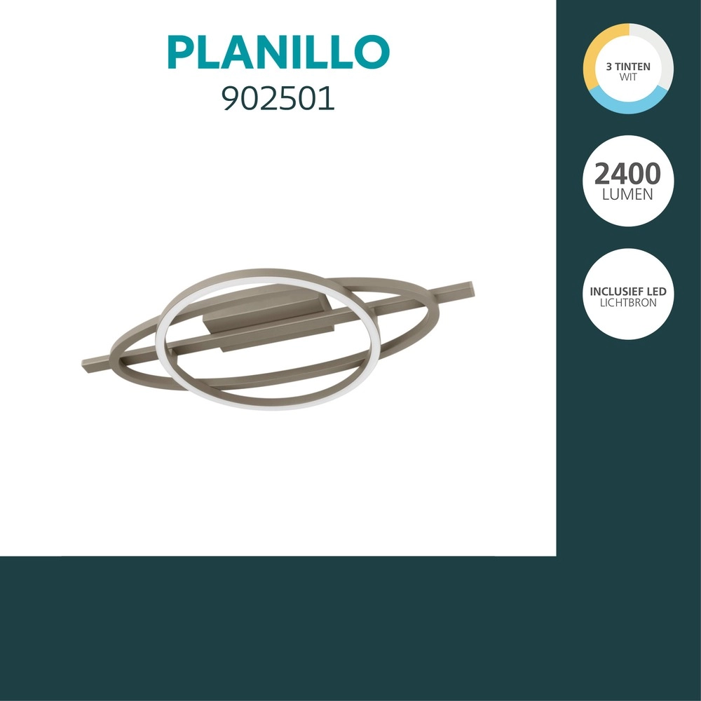 Design ceiling lamp Planillo sand brown oval