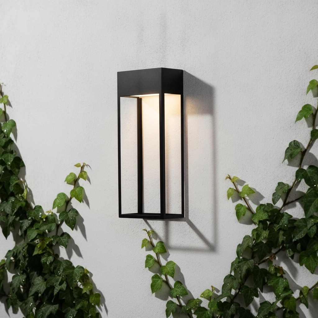 Sleek wall lamp Moby black