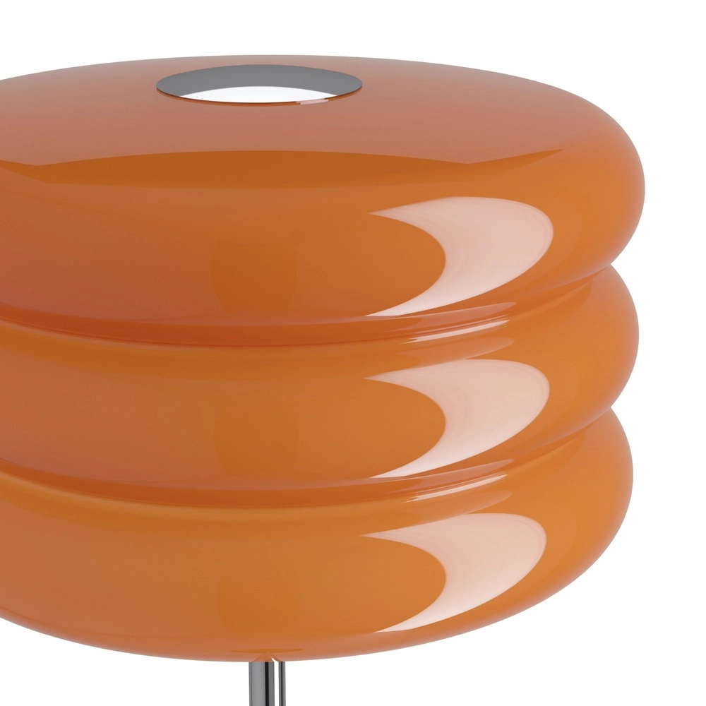 Design floor lamp Tortora chrome with orange Ø 30cm