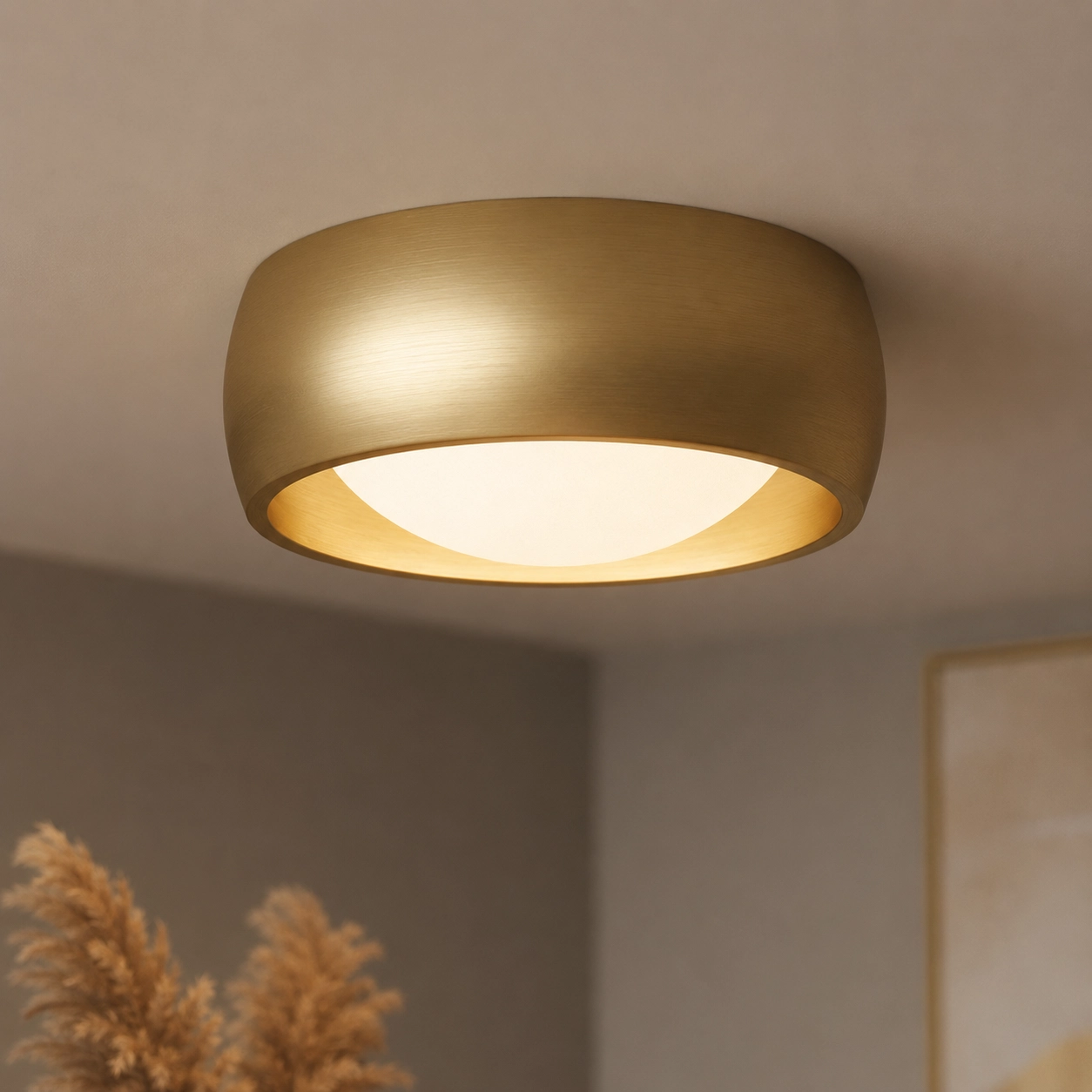 Sleek ceiling lamp Montana Ø15cm - Brushed Gold
