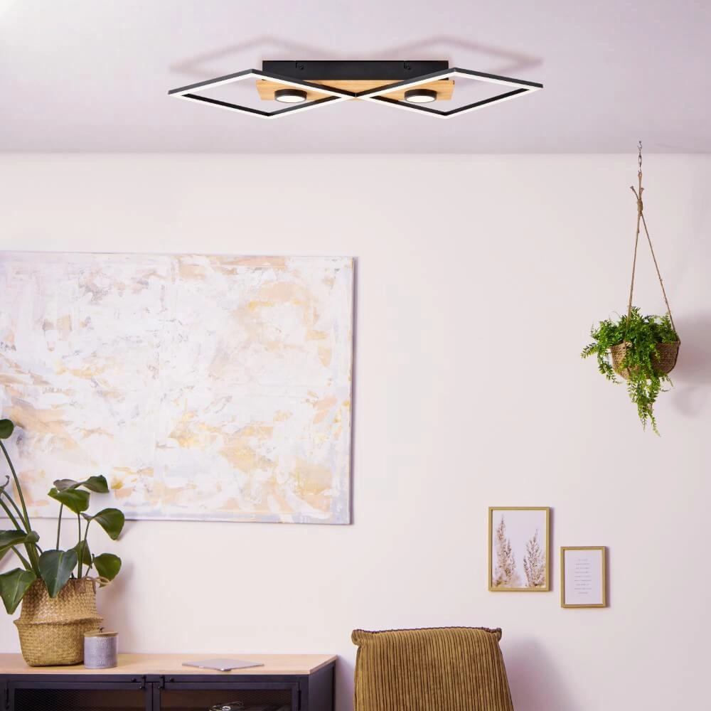 Wooden led ceiling light Woodbridge M Brilliant 4004353409707