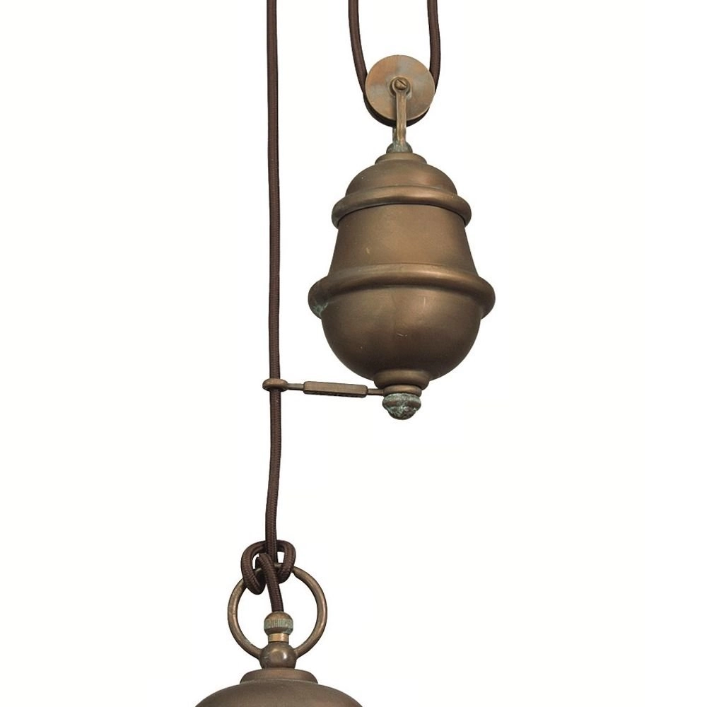 Porch hanging lamp Veranda 4 32cm copper brown Franssen 8021035005763