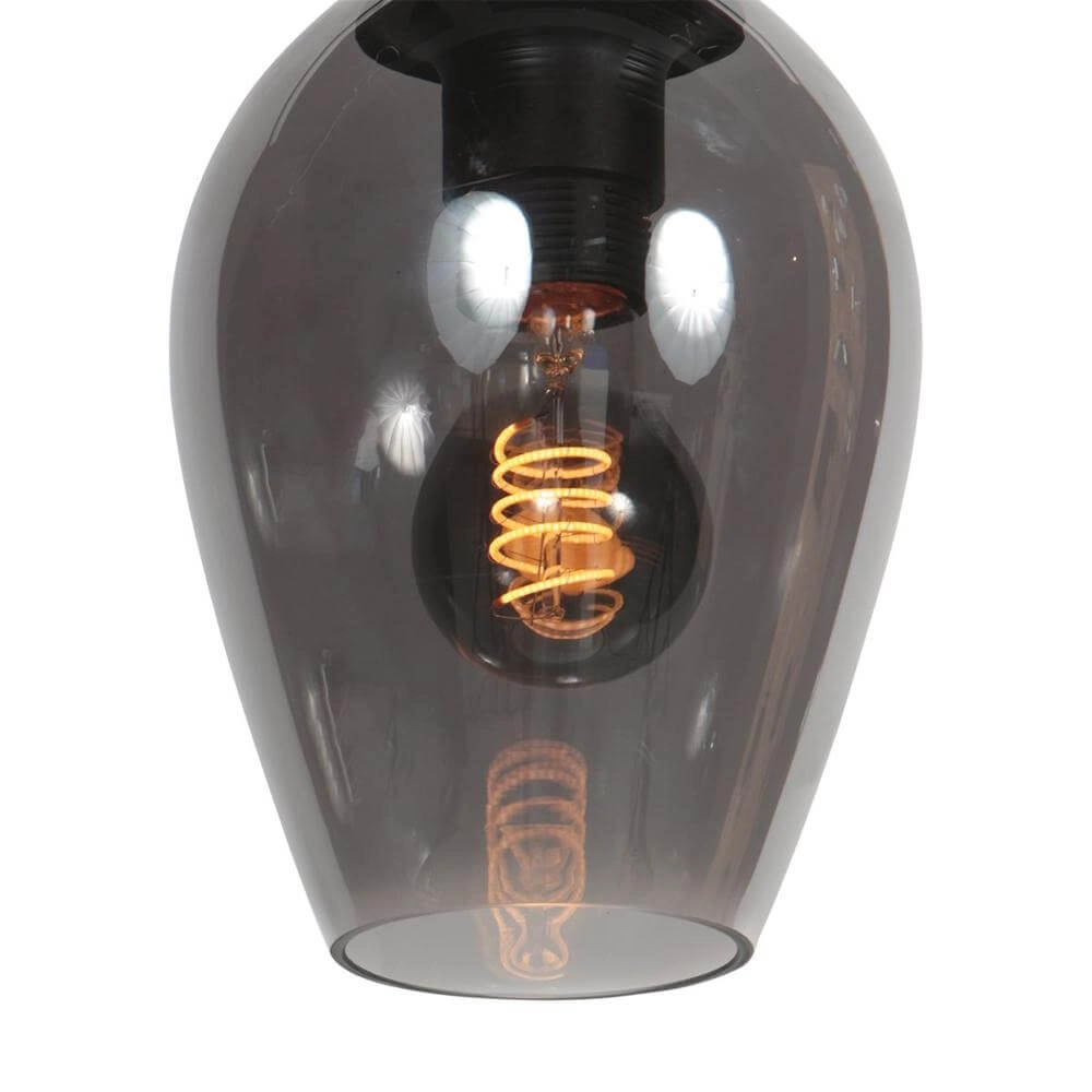 Pendant lamp HaloSwap with 1 smoke glass Ø 15cm Steinhauer 8712746179712