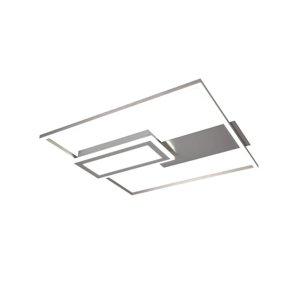 Square ceiling lamp Spiro nickel 50cm Trio 4017807612462