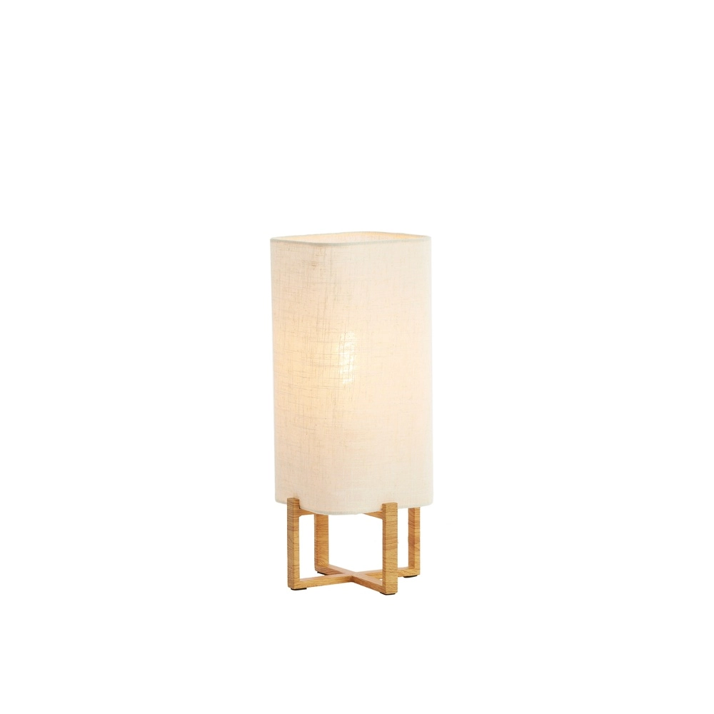 Table lamp Wyn 39cm - cream rope with wood look Light & Living 8717807792541
