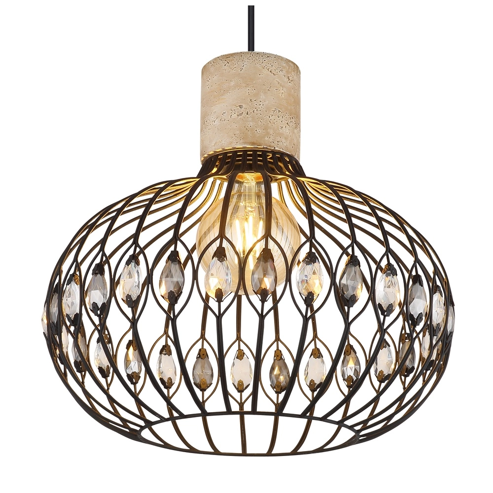 Pendant lamp Dorthy Country Black Globo 9007371578061
