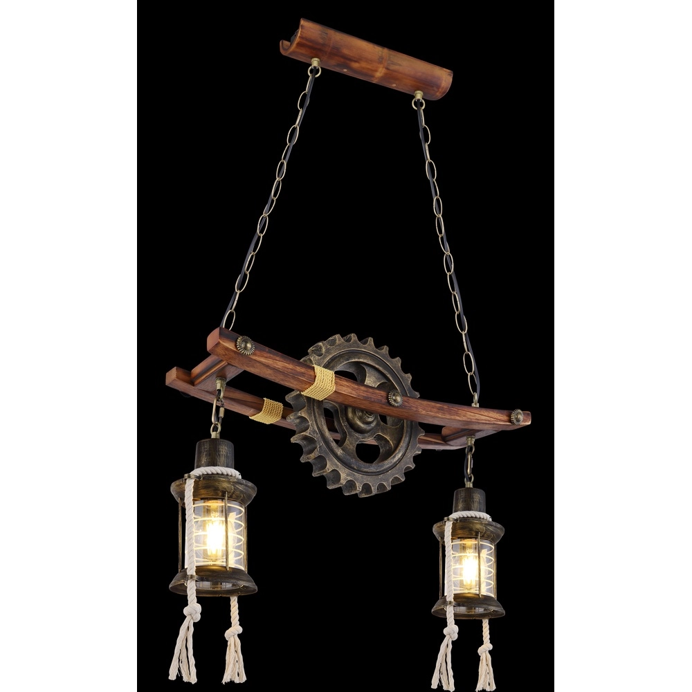 Industrial pendant lamp Abella 2-light Globo 9007371407392