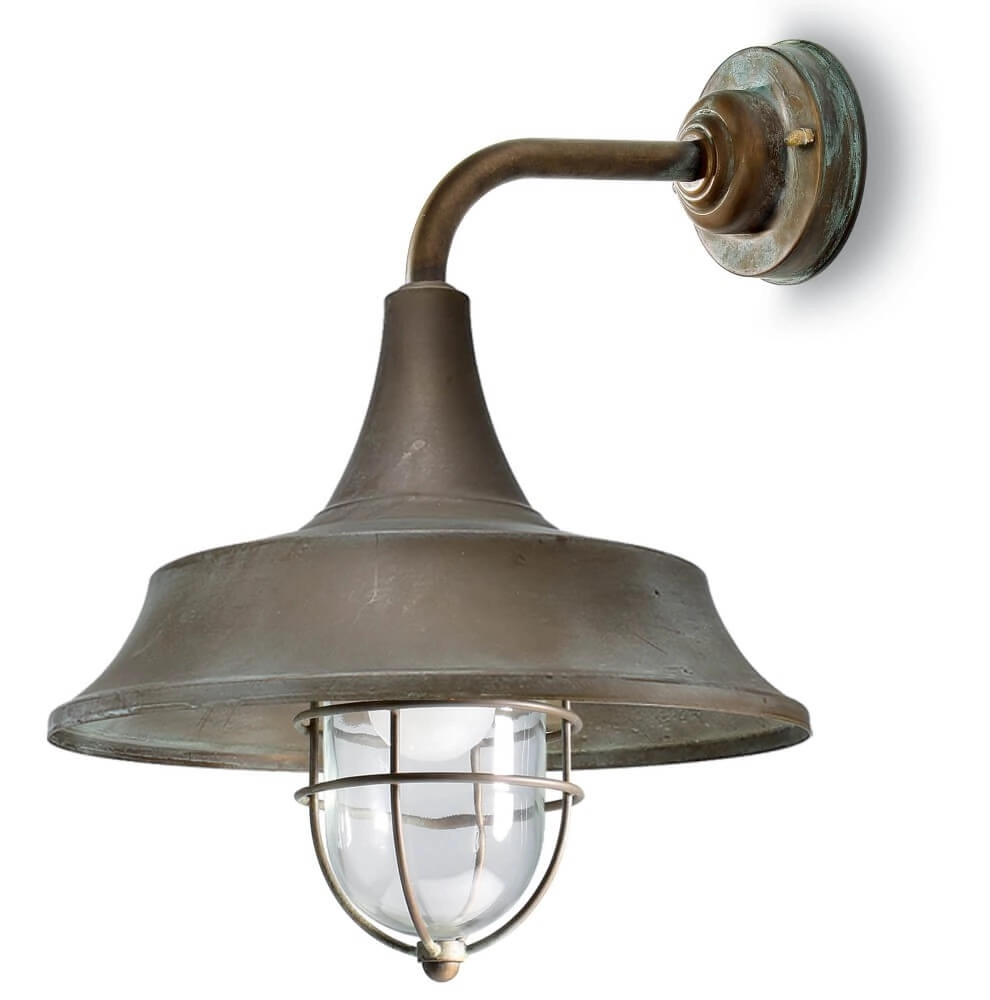Sleek wall lamp Atelier aged brass