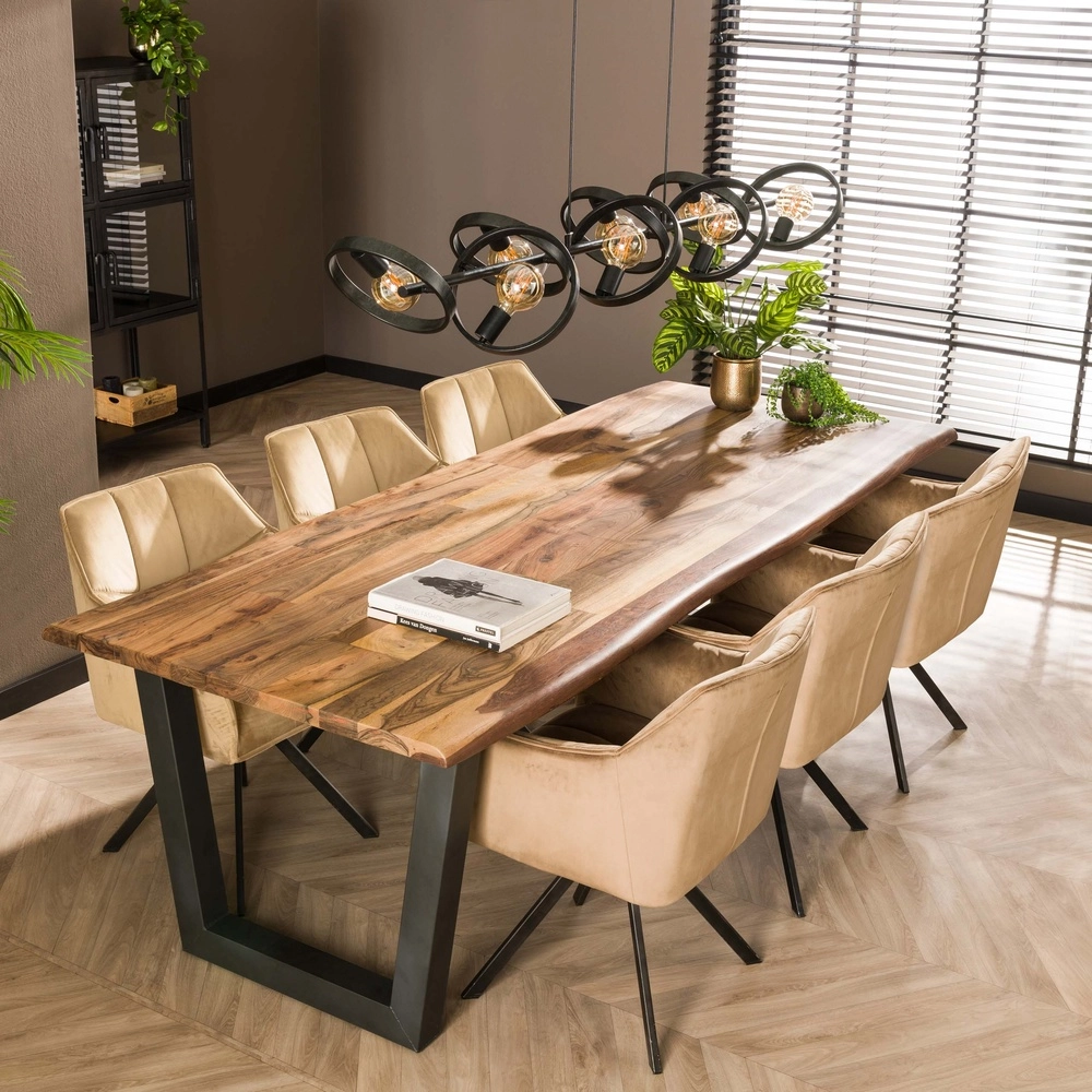 8 rings pendant light dining table Hover charcoal - Ø 26cm Lyora 8716803513389