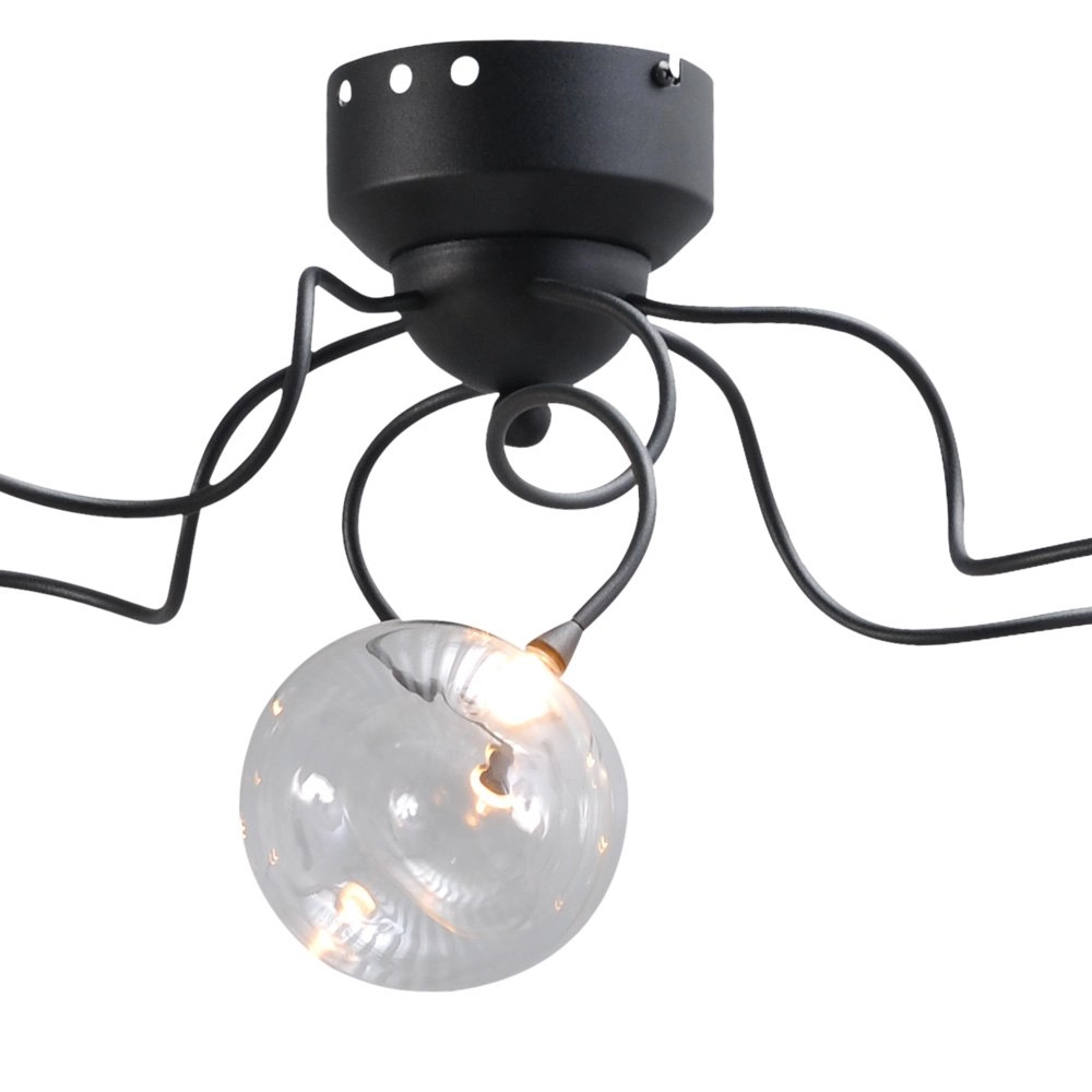 LED flush ceiling light Gio 5-light black Masterlight 8718121182131