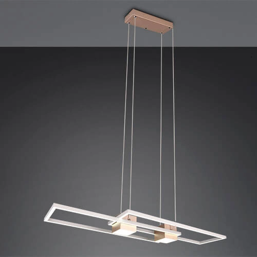 Led pendant light office Albany Red brass Trio 4017807610352