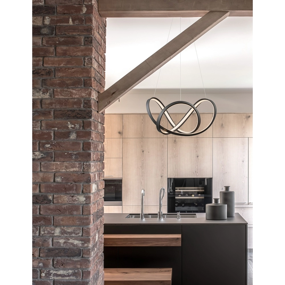 Design pendant lamp Apus black Ø 55cm Lyora 5212017419798