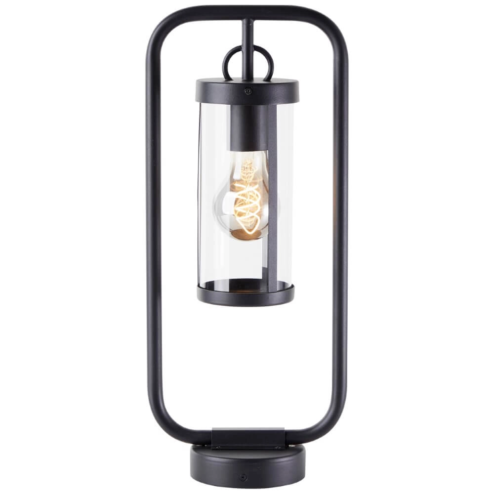 Black table lamp Sidney transparent glass