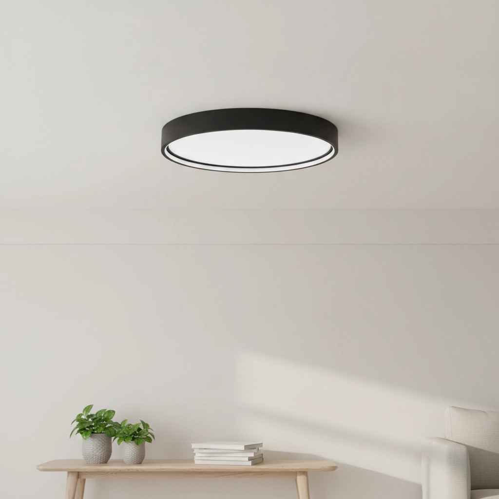 Round ceiling lamp Olaf black Ø 45cm