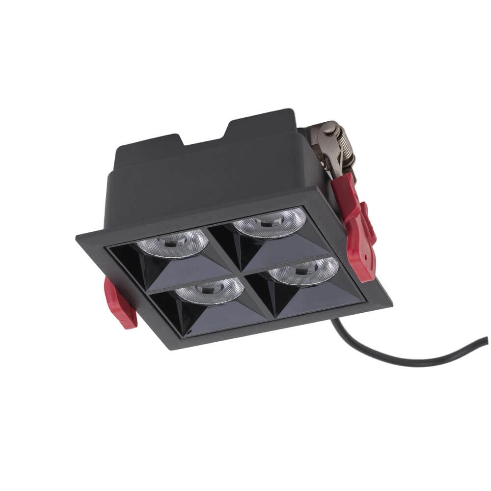 Black recessed spotlight Midi Led 2x2 LEDs - 3000K Lyora 5903139100618