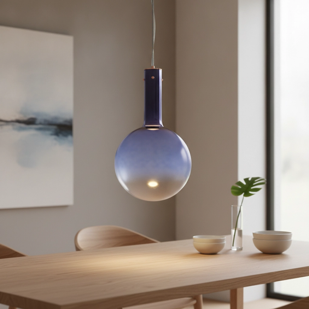 Pendant lamp Nostos blue glass