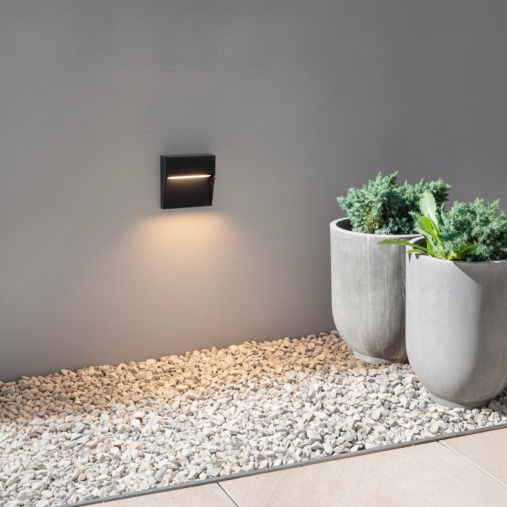 Square wall lamp Nectar Design anthracite