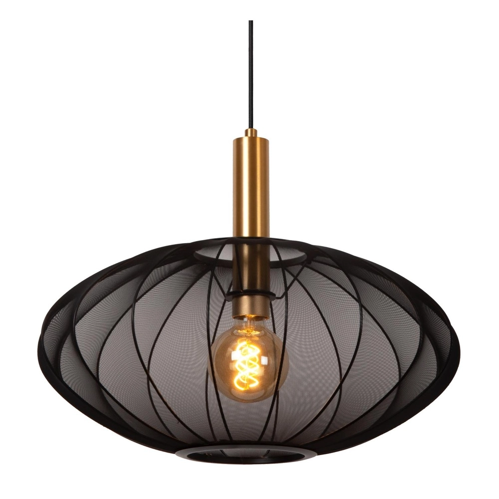 Pendant lamp Corina black Ø 50cm Lucide 5411212032003