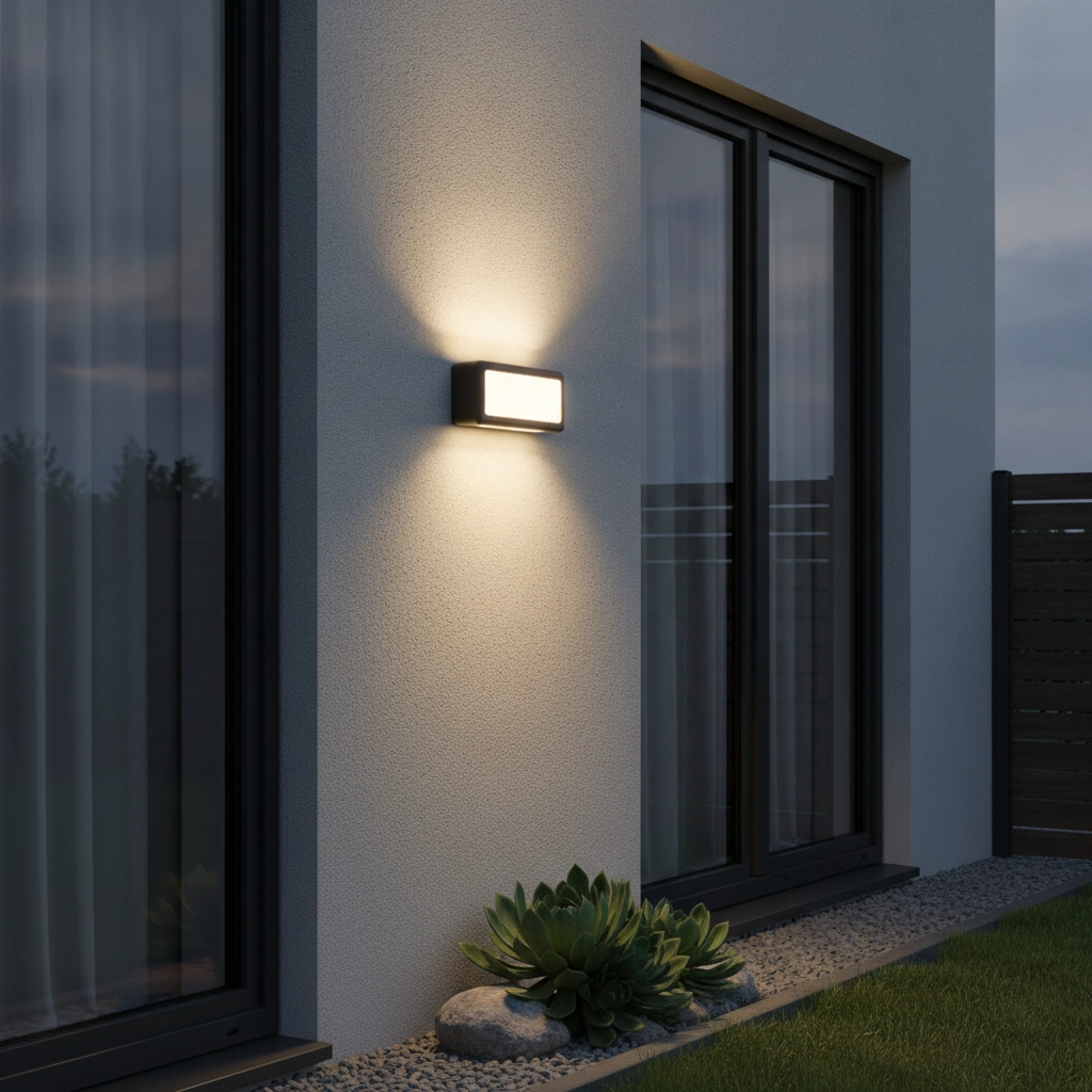 Grey wall lamp Pulsar design