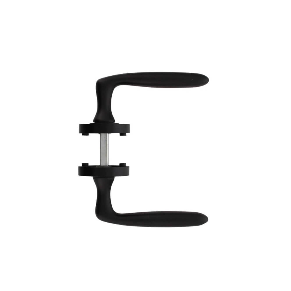 Door handle Bjorn on rosette black Intersteel 8714186470657