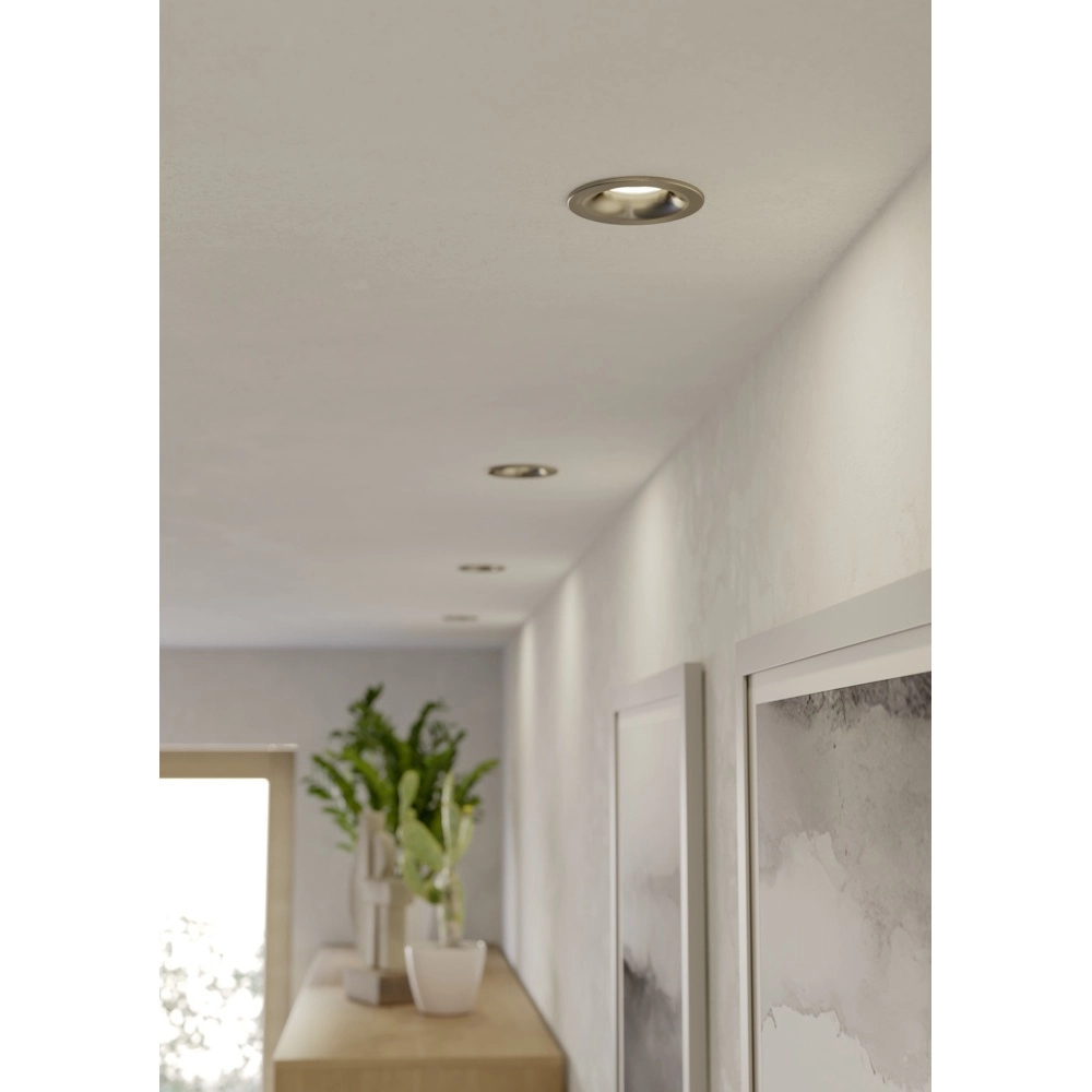 Set of 3 recessed spotlights Salabate nickel Ø 8.8cm IP65 Eglo 9008606358908