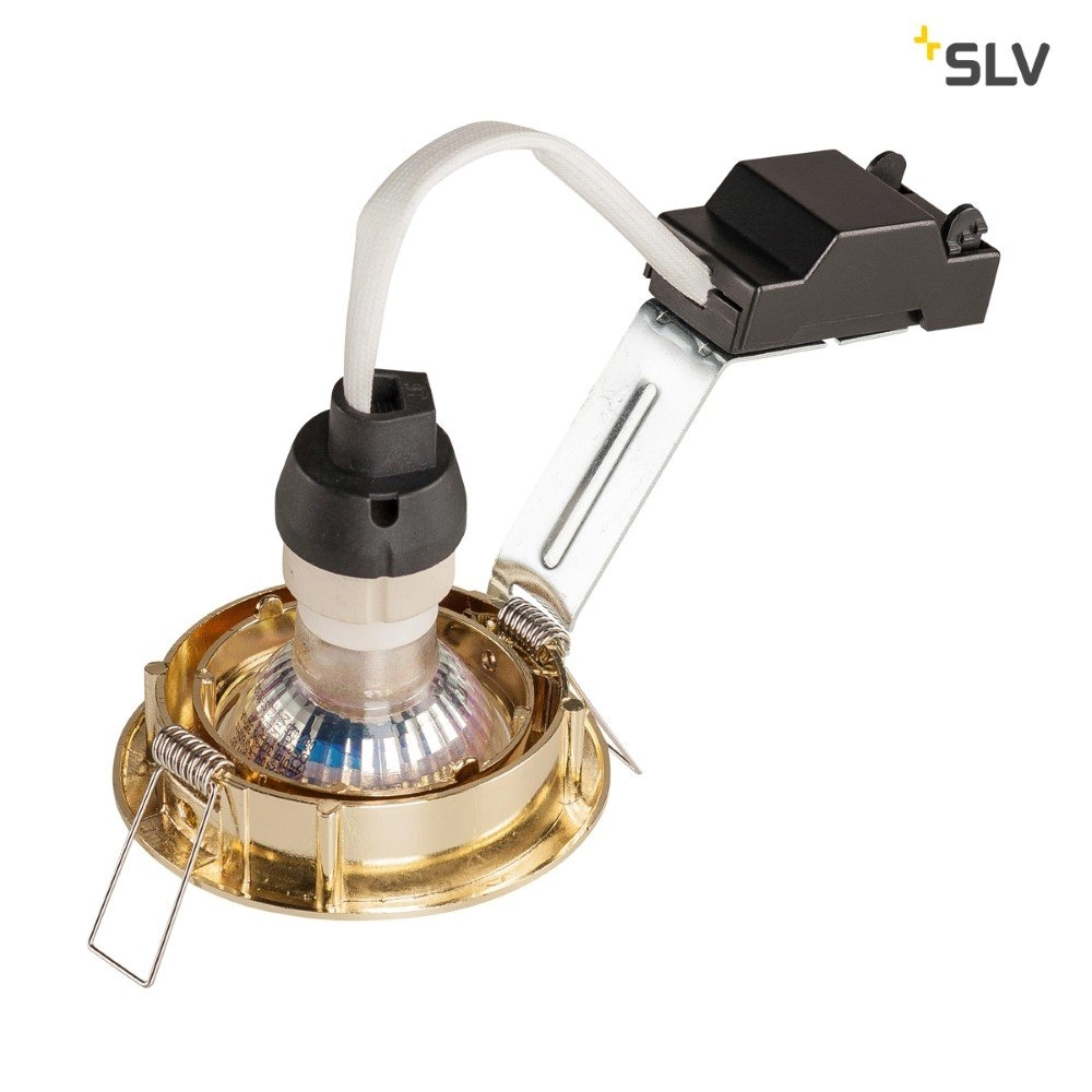 Directional recessed spotlight Pika GU10 8.3cm round brass SLV 4024163190121