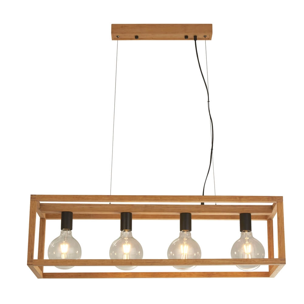Dining Room Pendant Light Square Wood