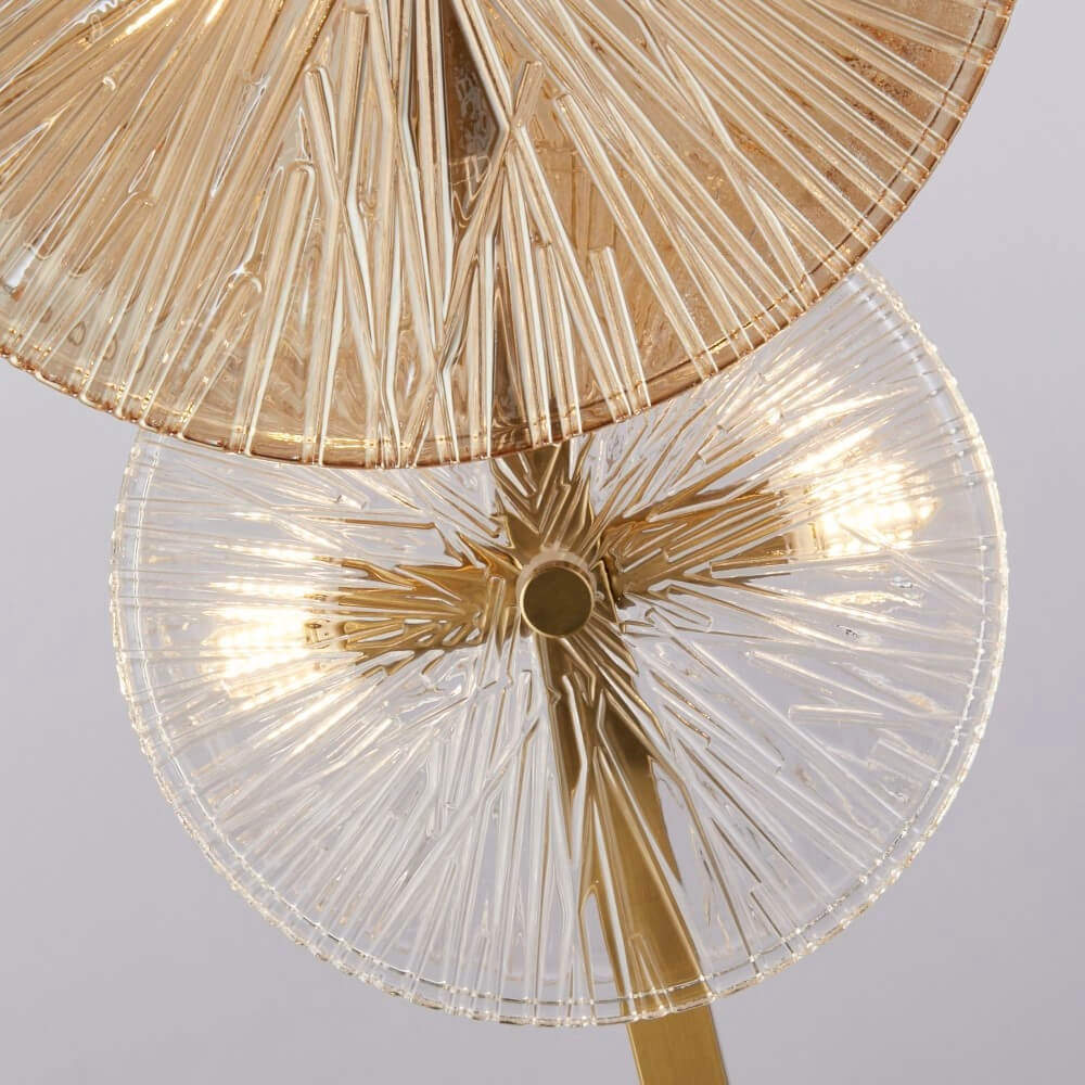 Golden floor lamp Wagon Wheel 151cm high Searchlight 5053423248271