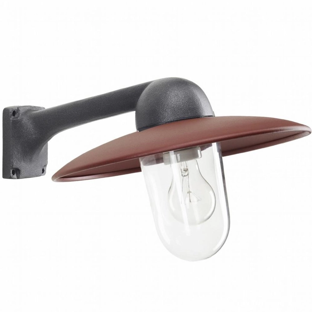Industry outdoor lamp Fabrique anthracite with retro brown