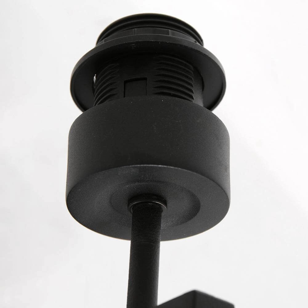 Wall lamp Stang with dimmer black and bamboo cap Steinhauer 8712746172089