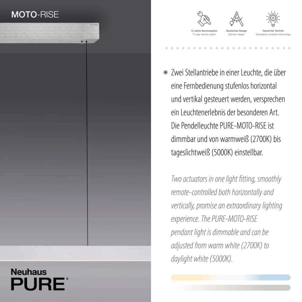 Design hanging lamp Pure Moto-Rise anthracite Paul Neuhaus 4012248371633