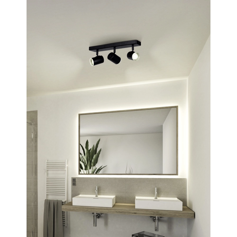 Surface-mounted spot Consuma 1 3-light straight black Eglo 9008606355945