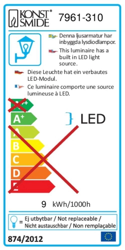 Led ground spot High power 18cm adjustable KonstSmide 7318307961317