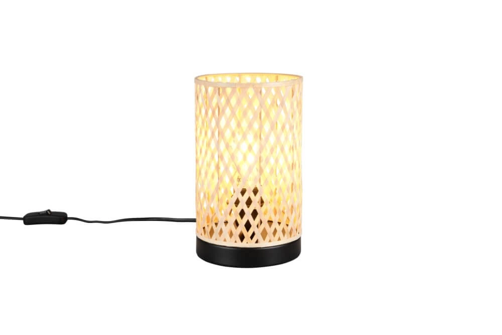 Cream table lamp Laurent with black Ø 14cm