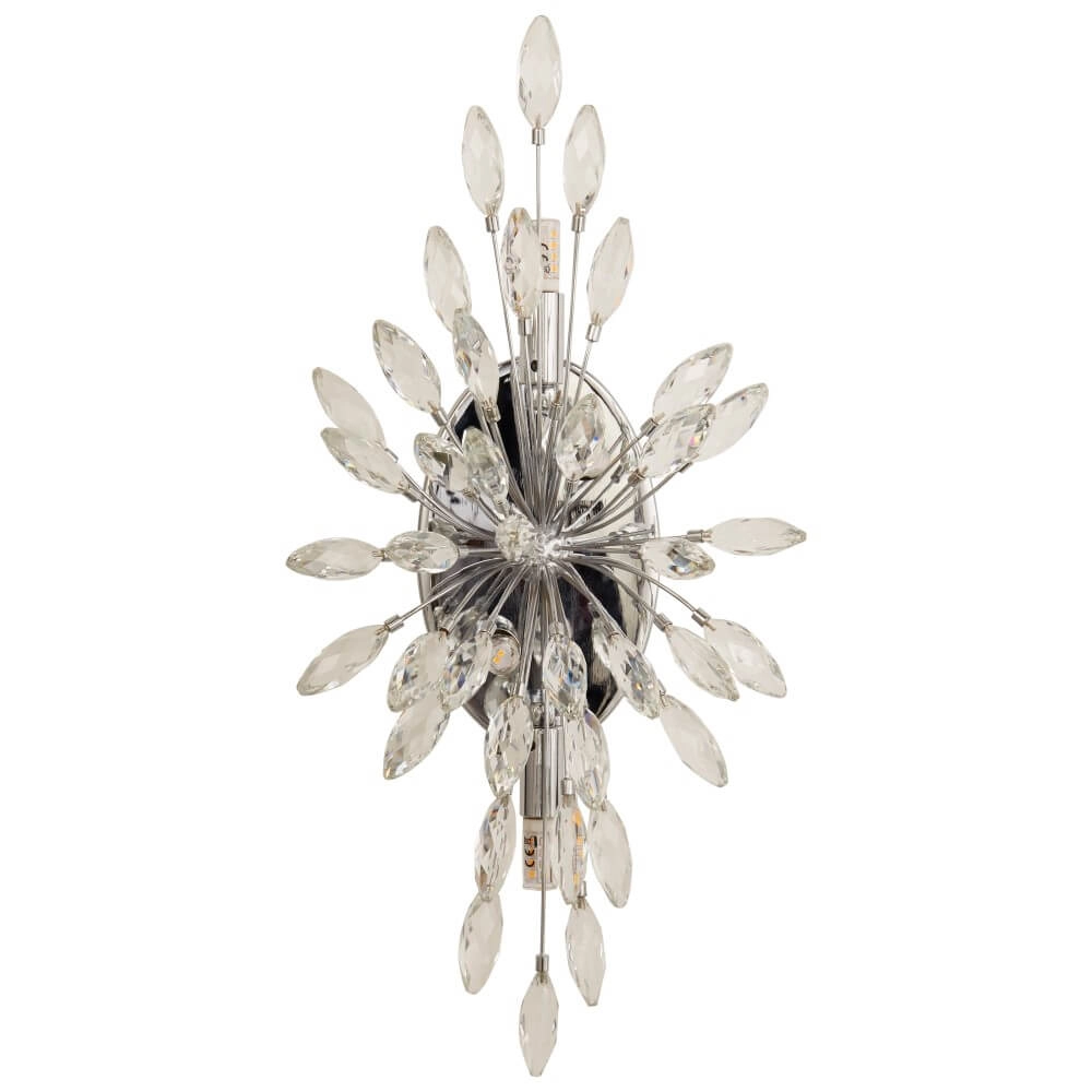 Classic wall lamp Peacock chromium Searchlight 5053423243313