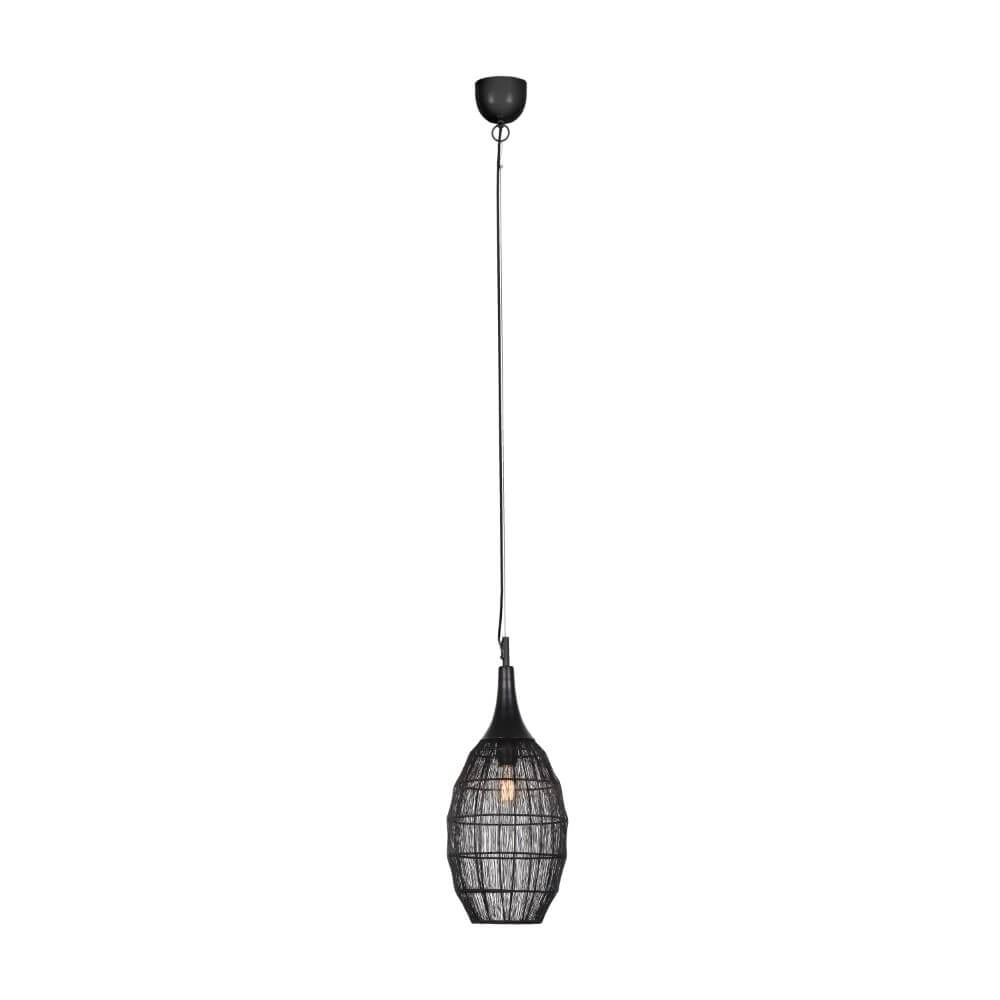 Oval pendant lamp Soraya Ø 26cm - black Trio 4017807617436