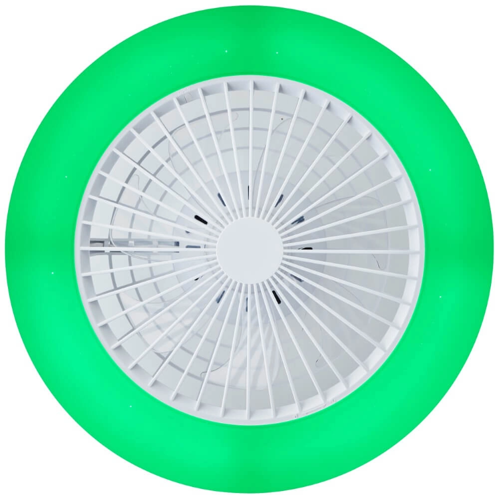 White fan Salerno with RGB function Brilliant 4004353433238