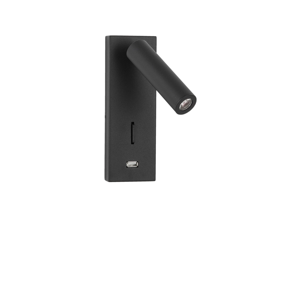 Bedside lamp Fuse Black with USB Lyora 5212017423719